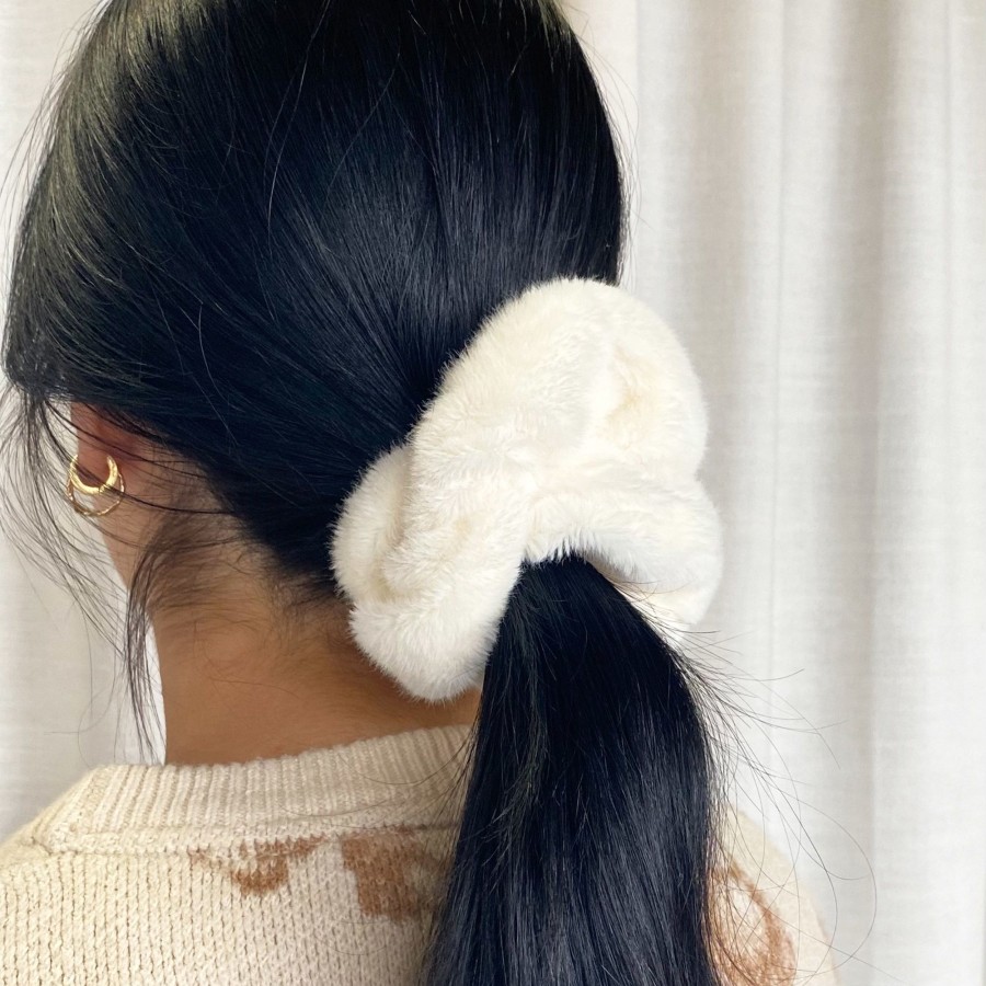 Hair Les Précieuses Chouchous Et Elastiques | Teddy Scrunchie - Pearl White