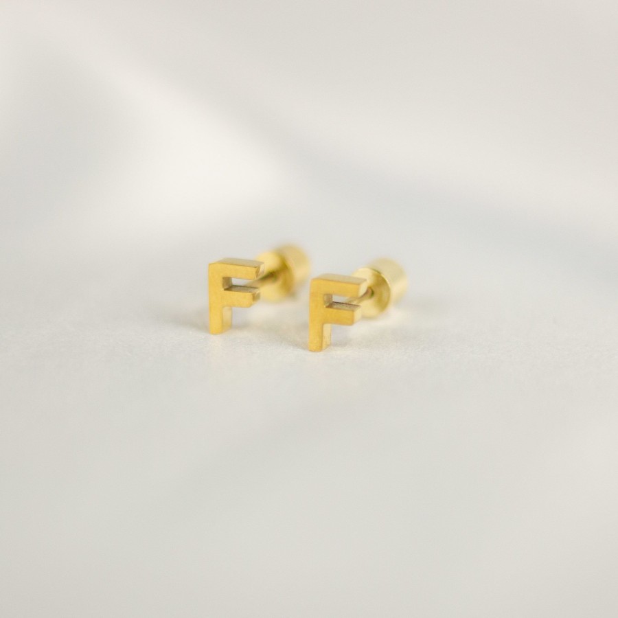 Jewelry Les Précieuses Bijoux | Letter F Earrings