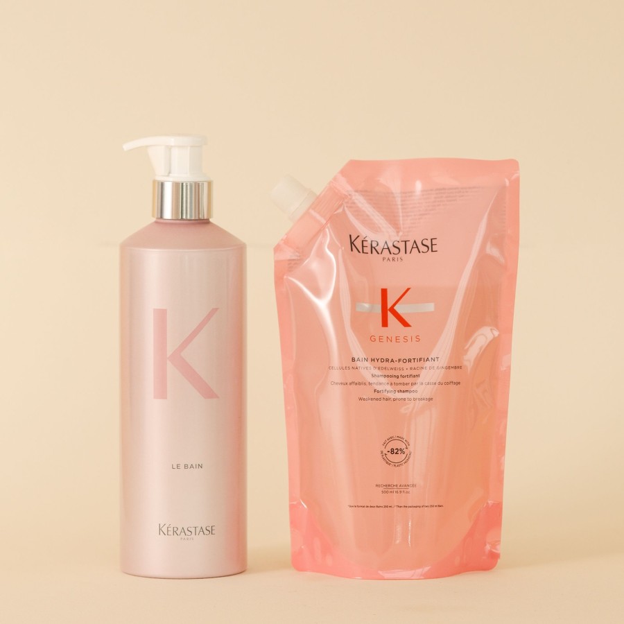 Hair Kérastase | Hydra-Fortifying Bath Refill Bottle And Pouch - 500Ml