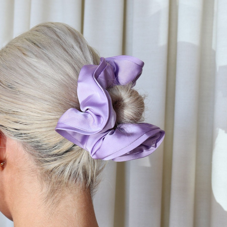 Hair Les Précieuses Chouchous Et Elastiques | Deluxe Satin Scrunchie - Lilac