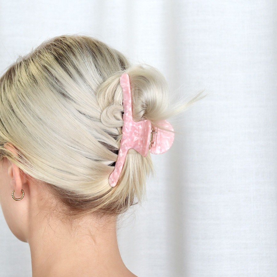 Hair Les Précieuses Pinces Et Barrettes | Minimalist Hair Clip - Mother-Of-Pearl Pink