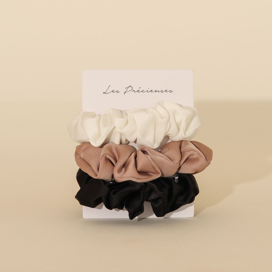 Hair Les Précieuses Chouchous Et Elastiques | Trio Mini Satin Scrunchies - Classics