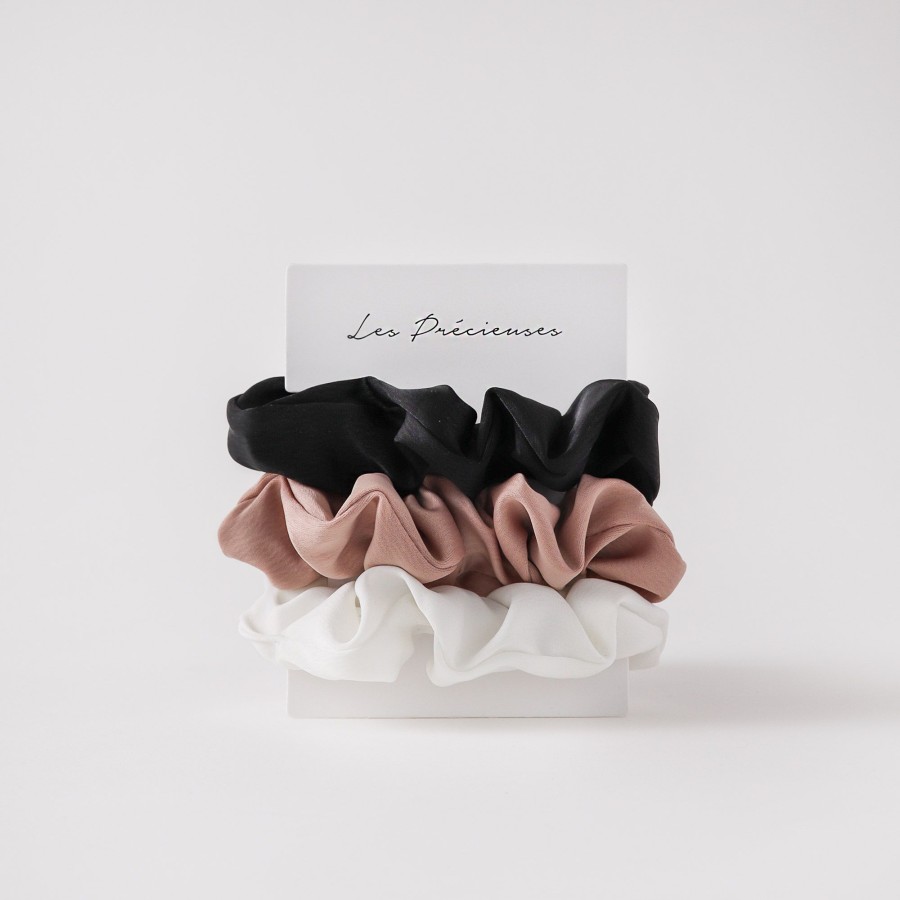 Hair Les Précieuses Chouchous Et Elastiques | Trio Mini Satin Scrunchies - Classics