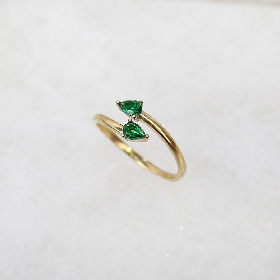 Jewelry Les Précieuses Bijoux | Cobra Emerald Ring - Gold