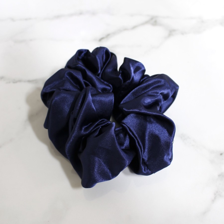 Hair Les Précieuses Chouchous Et Elastiques | Satin Scrunchie - Navy