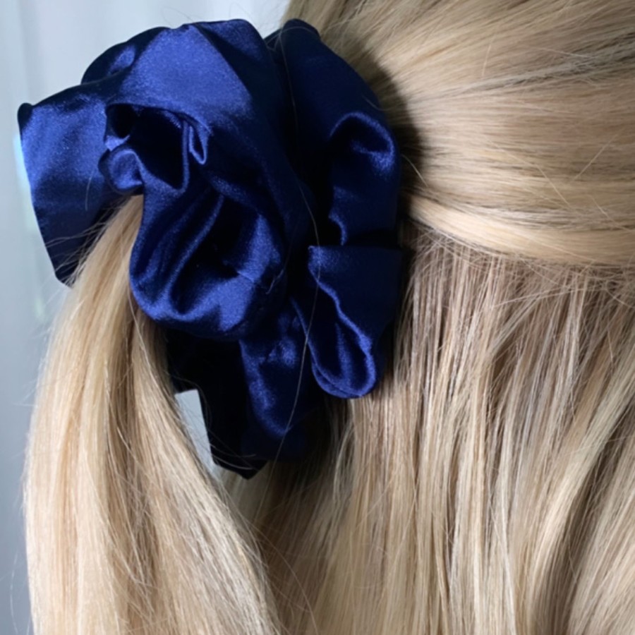 Hair Les Précieuses Chouchous Et Elastiques | Satin Scrunchie - Navy