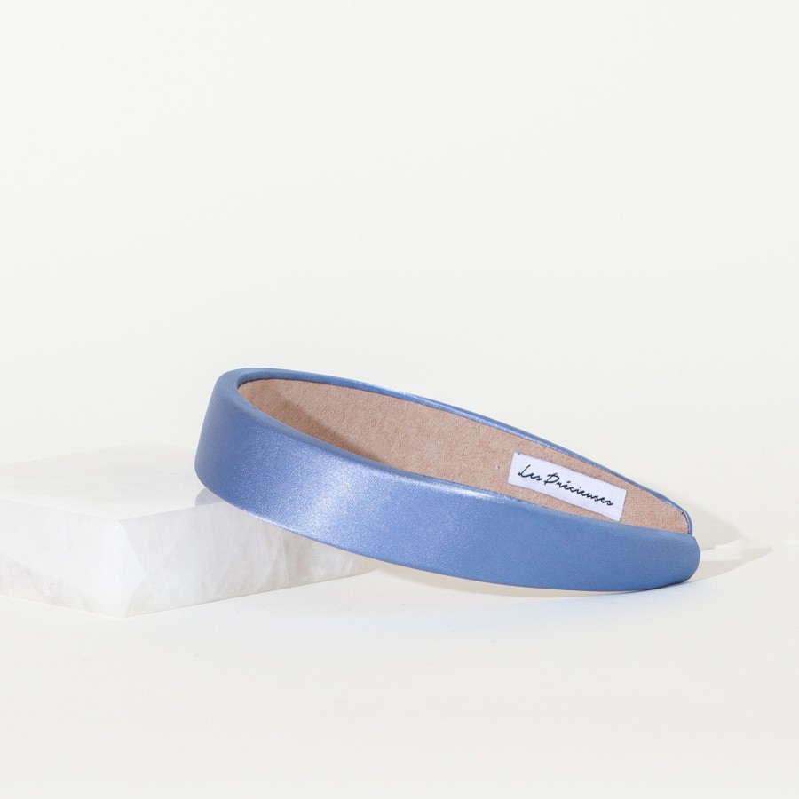 Hair Les Précieuses Serres-Tete | Classic Satin Headband - Classic Blue