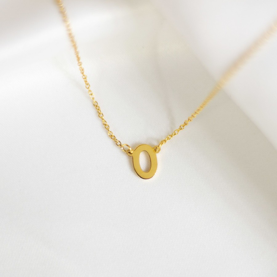 Jewelry Les Précieuses Bijoux | Letter O Pendant Necklace - Gold