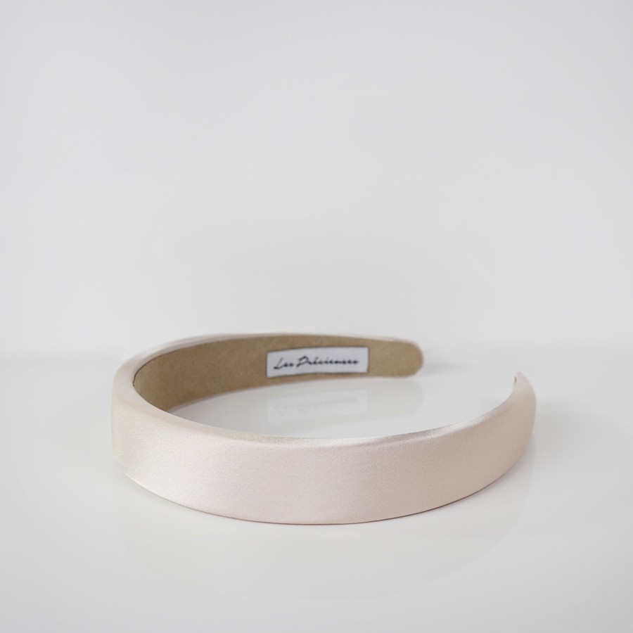 Hair Les Précieuses Serres-Tete | Classic Satin Headband - Champagne