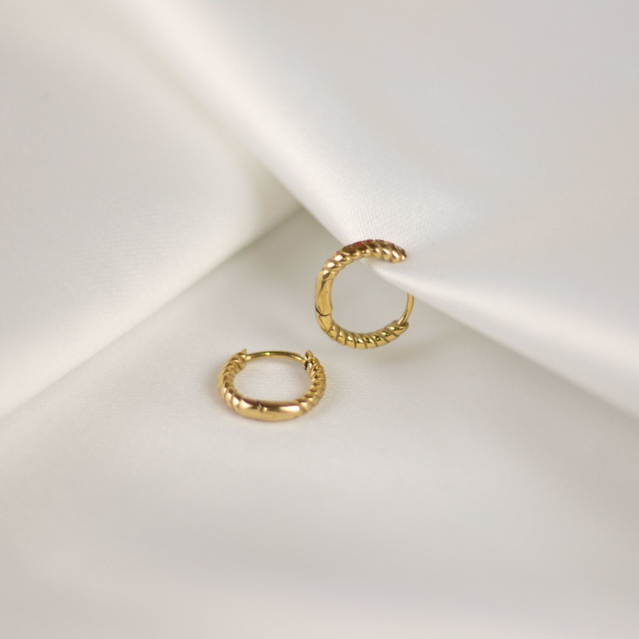 Jewelry Les Précieuses Bijoux | Caraway Twisted Earrings 13Mm - Gold