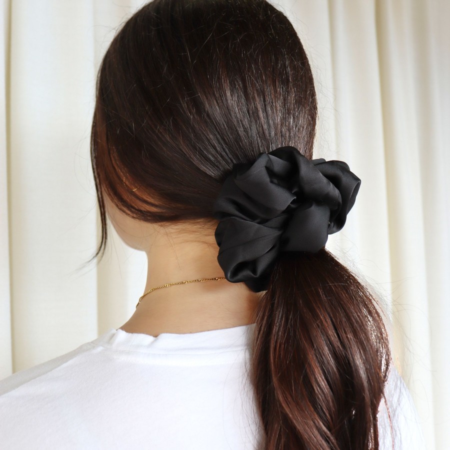 Hair Les Précieuses Chouchous Et Elastiques | Terylene Scrunchie - Black