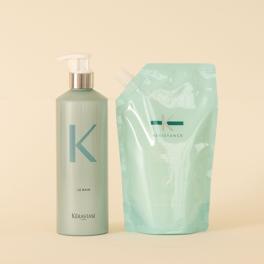 Hair Kérastase | Bain Force Architecte Refill Bottle And Pouch - 500Ml