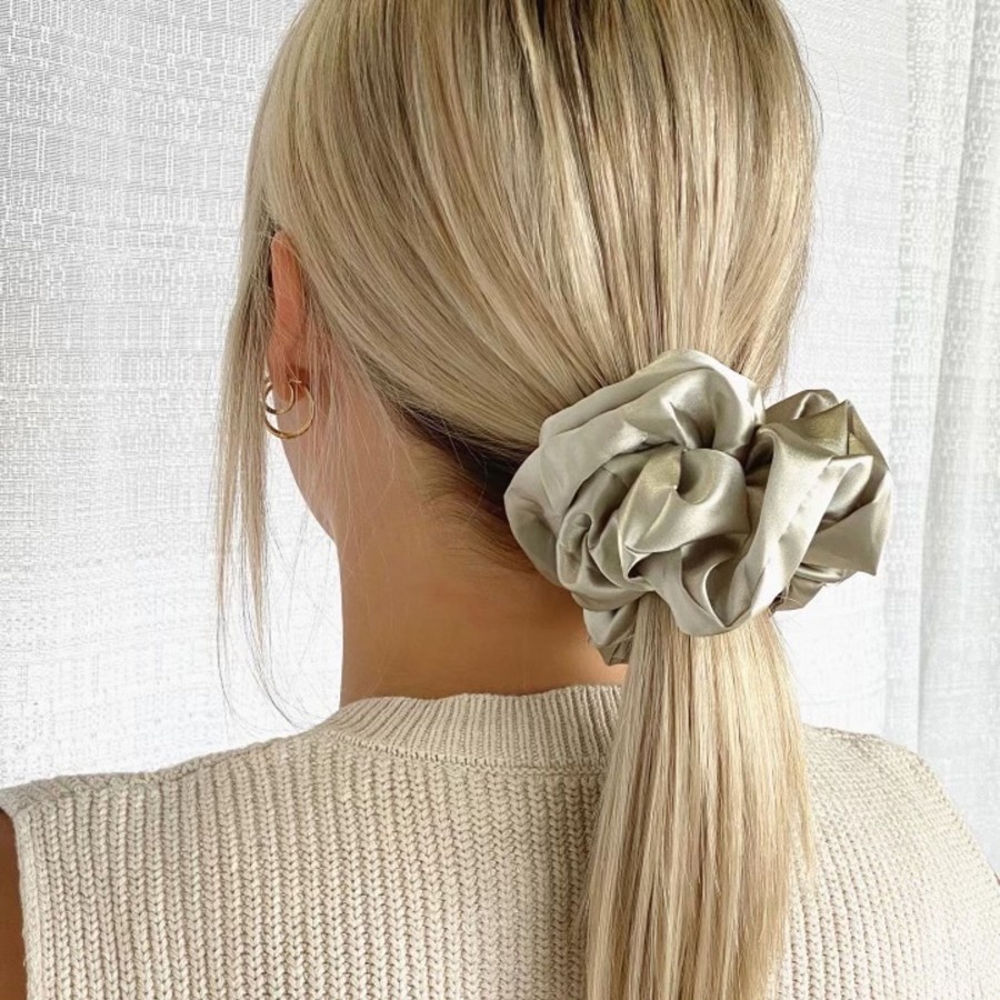 Hair Les Précieuses Chouchous Et Elastiques | Satin Scrunchie - Dirty Martini