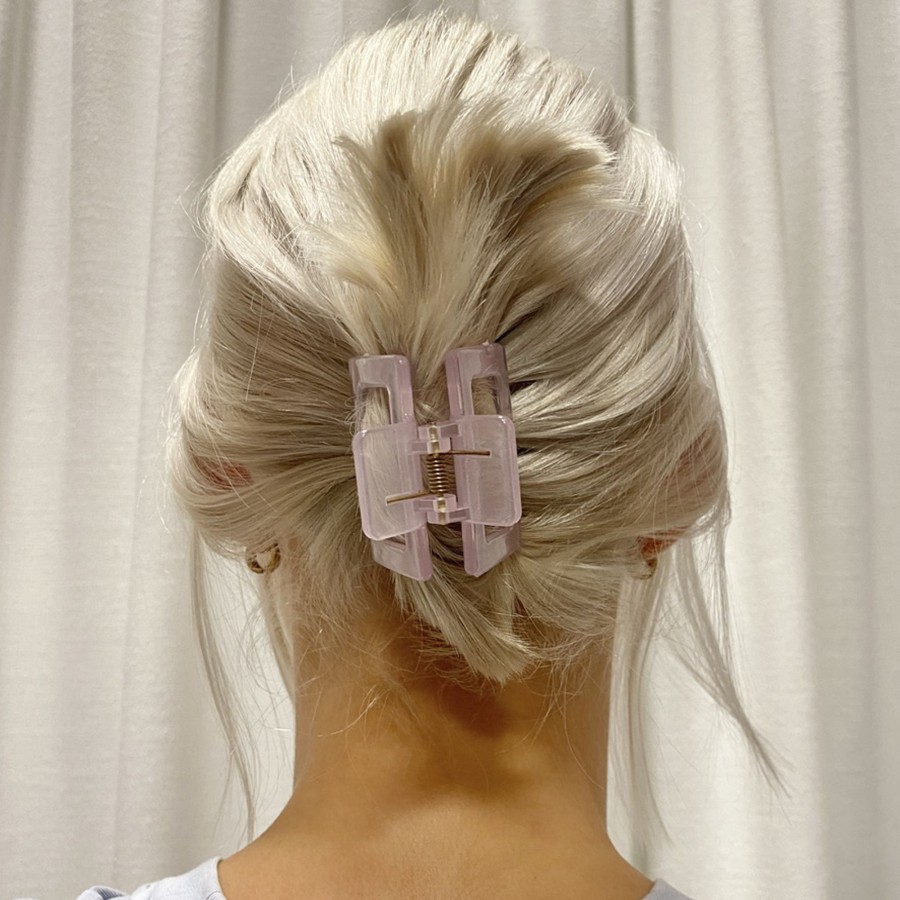 Hair Les Précieuses Pinces Et Barrettes | Square Hair Clip - Glossy Light Lilac