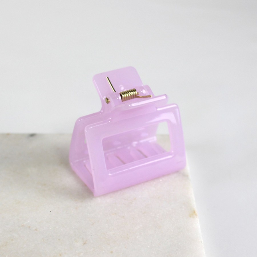 Hair Les Précieuses Pinces Et Barrettes | Square Hair Clip - Glossy Candy Pink