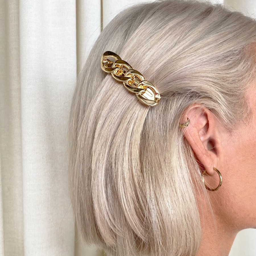 Hair Les Précieuses Pinces Et Barrettes | Cuban Link Hair Clip - Gold