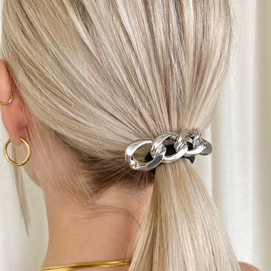 Hair Les Précieuses Pinces Et Barrettes | Cuban Link Hair Tie - Silver