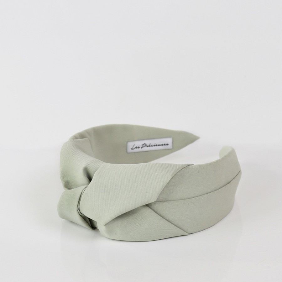 Hair Les Précieuses Serres-Tete | Wide Headband With Bow - Sage