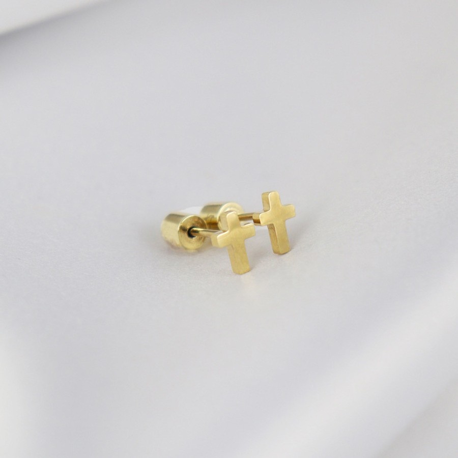 Jewelry Les Précieuses Bijoux | Cross Stud Earrings