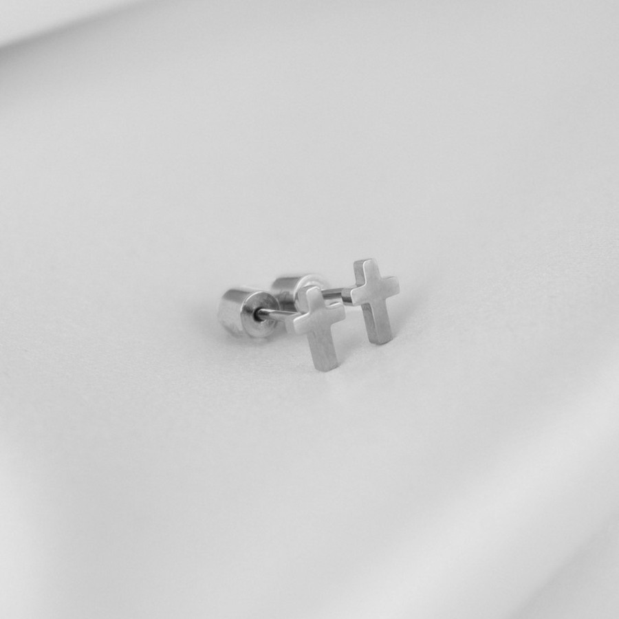 Jewelry Les Précieuses Bijoux | Cross Stud Earrings