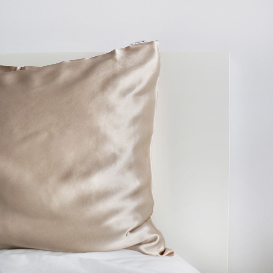 Home Les Précieuses | Pure Mulberry Silk Pillowcase Champagne - King