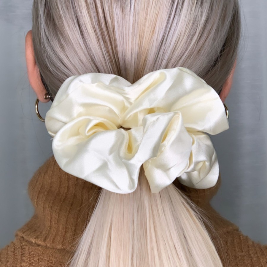 Hair Les Précieuses Chouchous Et Elastiques | Satin Scrunchie - Ivory