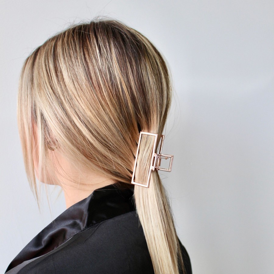 Hair Les Précieuses Pinces Et Barrettes | Geo Metal Hair Clip - Rose Gold