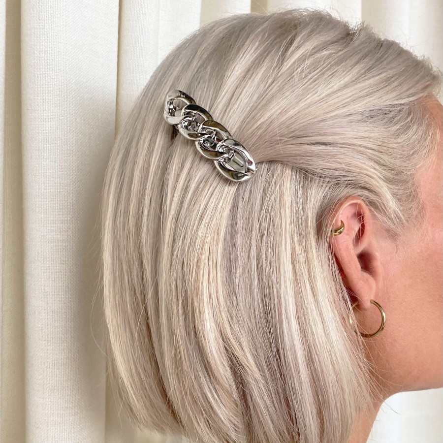 Hair Les Précieuses Pinces Et Barrettes | Cuban Link Hair Clip - Silver